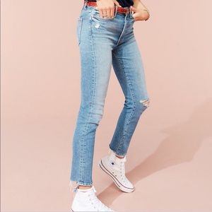 MOTHER High Waisted Rascal Ankle Jeans